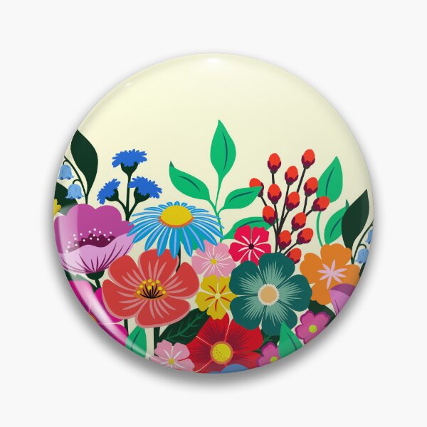 Item preview, Wildflower garden on cream designed and sold by Jennifer Ladd.