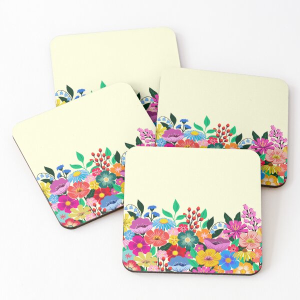 Item preview, Wildflower garden on cream designed and sold by Jennifer Ladd.