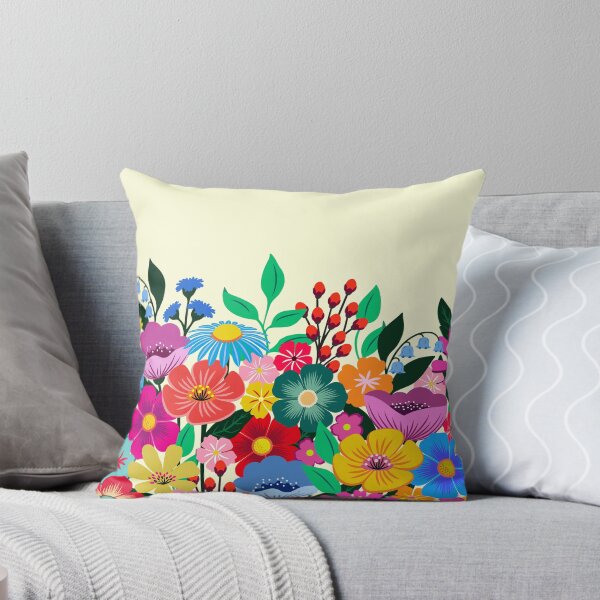 Item preview, Wildflower garden on cream designed and sold by Jennifer Ladd.