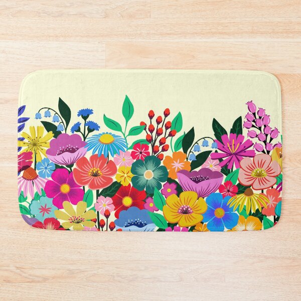 Item preview, Wildflower garden on cream designed and sold by Jennifer Ladd.