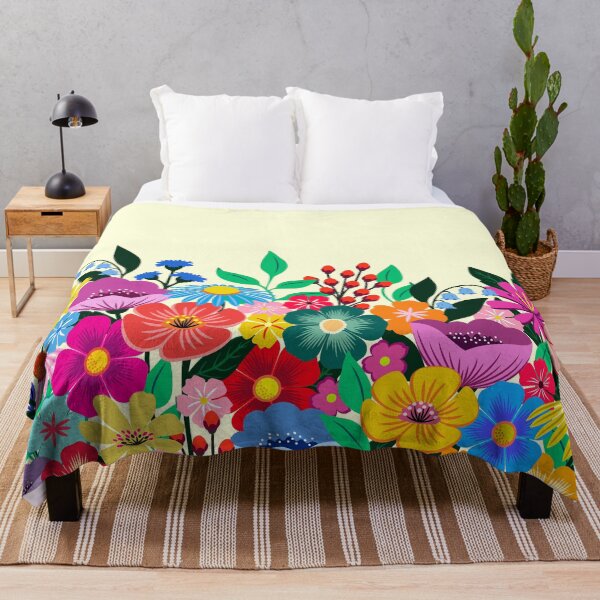 Item preview, Wildflower garden on cream designed and sold by Jennifer Ladd.