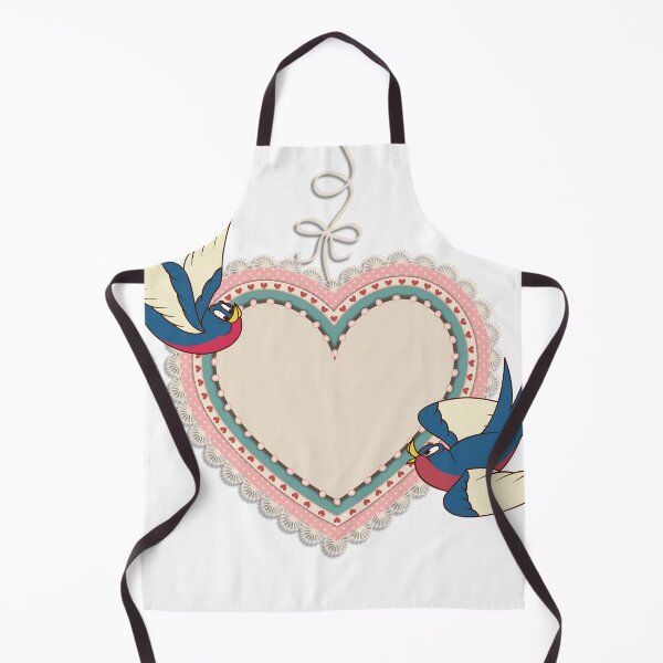 Item preview, Vintage Swallow Heart Frame – Retro Tattoo Style Love Illustration designed and sold by FLYINGPEOPLE24.