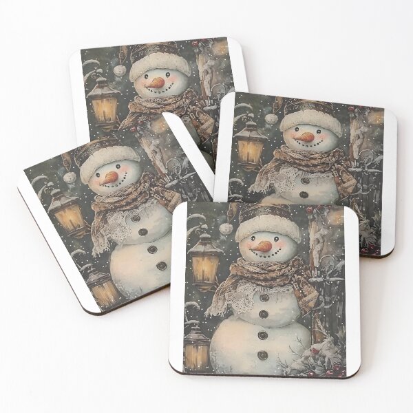 Item preview, Winter Happiness - Lantern Light Snowman designed and sold by Oldetimemercan.