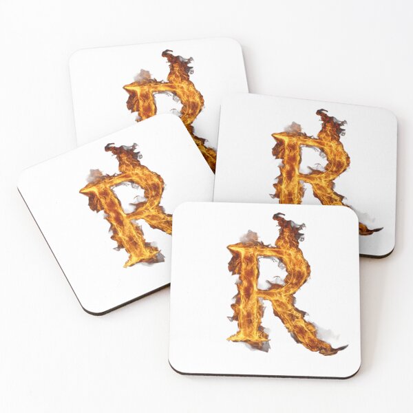 Item preview, Flaming Letter R - Fire Alphabet Design designed and sold by fireBay2.