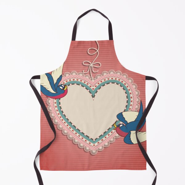 Item preview, Vintage Swallow Heart Frame – Retro Tattoo Style Love Illustration designed and sold by FLYINGPEOPLE24.
