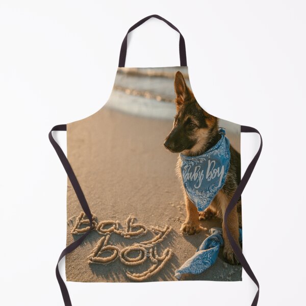 Item preview, German Shepherd Puppy Baby Boy Announcement designed and sold by chase-thewave.