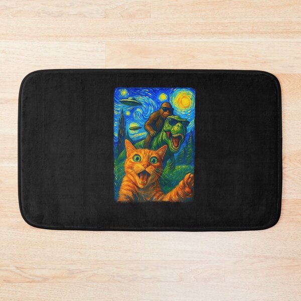 Item preview, Cat T-Rex Bigfoot UFO Selfie designed and sold by FrankIsabel.