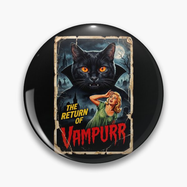 Item preview, Vampurr Dark Cat Vintage Horror Movie Poster designed and sold by d247.