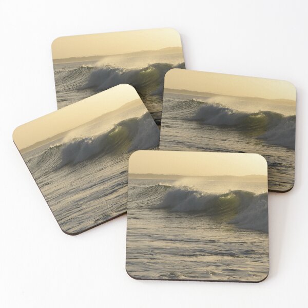 Item preview, Waves catching the sunset light designed and sold by photosbymia.
