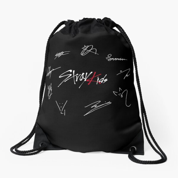 Stray Kids' Signatures (Red Version) Drawstring Bag