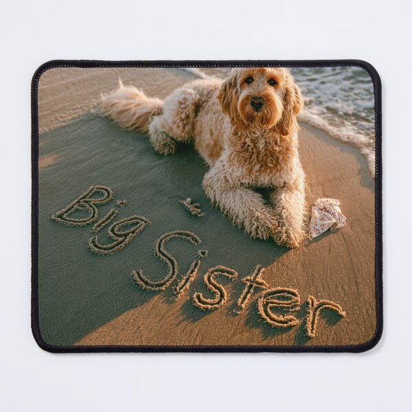 Item preview, Goldendoodle Big Sister Beach Pregnancy Announcement designed and sold by chase-thewave.