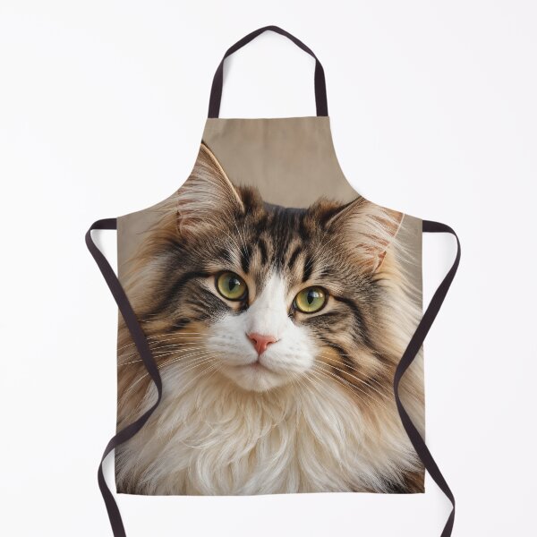 Item preview, Norwegian Forest Cat Portrait - Realistic Cat Art designed and sold by WabiSabiArts.