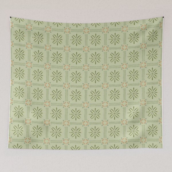 Item preview, Geometrical Light Green Aged Tiles designed and sold by thedawndesign.