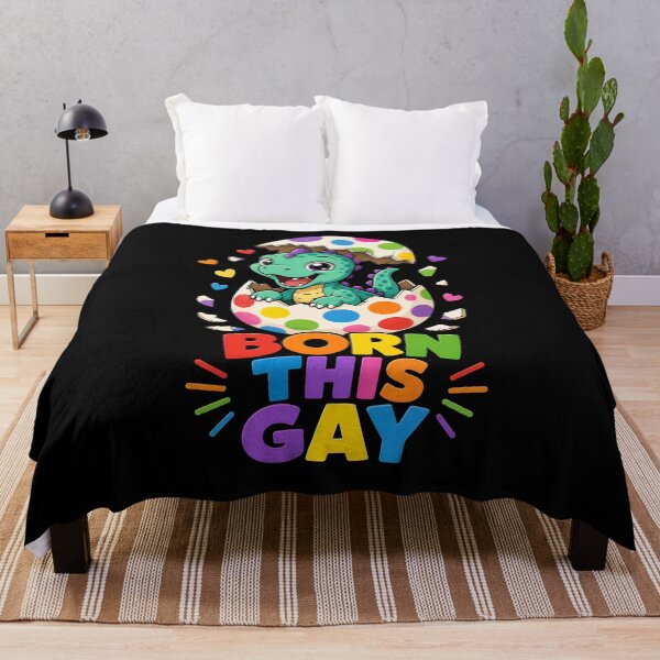 Item preview, Born This Gay Dino Pride LGBTQ+ Rainbow Hatchling designed and sold by No Limits T-Shirts.