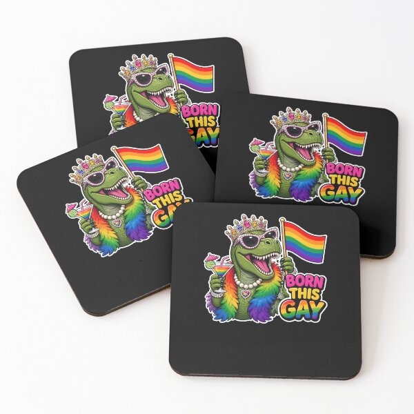 Item preview, Gay Pride T-Rex Dinosaur Born This Gay Rainbow designed and sold by No Limits T-Shirts.