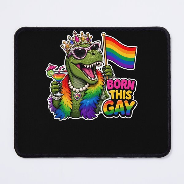 Item preview, Gay Pride T-Rex Dinosaur Born This Gay Rainbow designed and sold by No Limits T-Shirts.