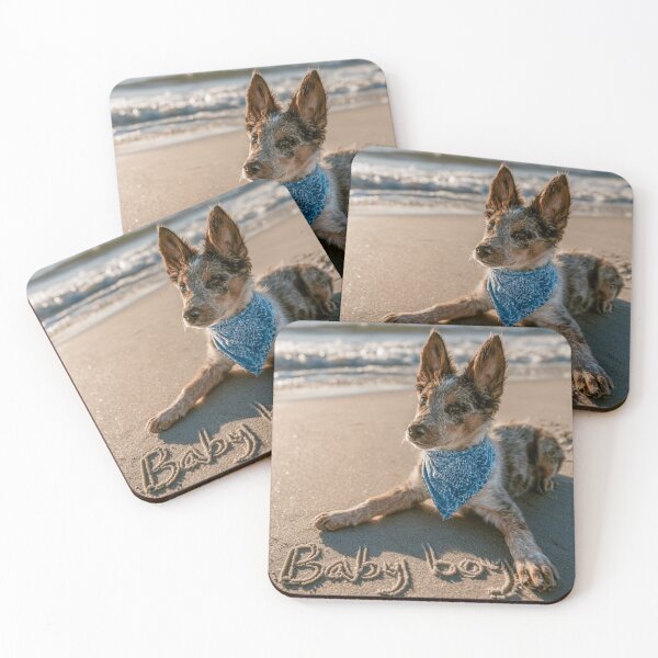 Item preview, Australian Cattle Dog Baby Boy Announcement designed and sold by chase-thewave.