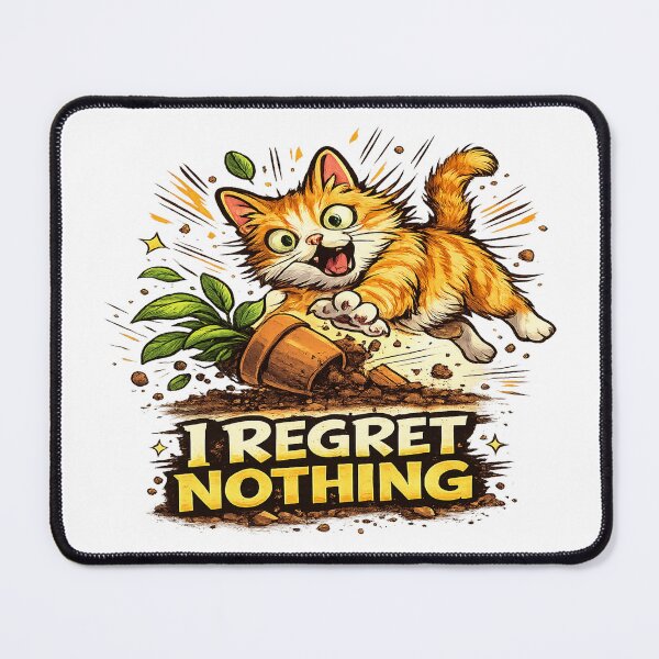 Item preview, Funny Orange Cat I Regret Nothing Sticker | Chaotic Ginger Cat Meme Gift for Cat Lovers, Cat Mom, Cat Dad designed and sold by ArtByTripti.
