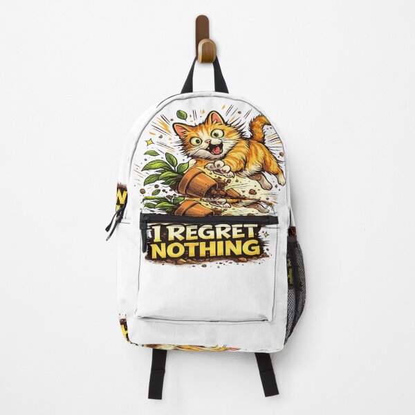 Item preview, Funny Orange Cat I Regret Nothing Sticker | Chaotic Ginger Cat Meme Gift for Cat Lovers, Cat Mom, Cat Dad designed and sold by ArtByTripti.