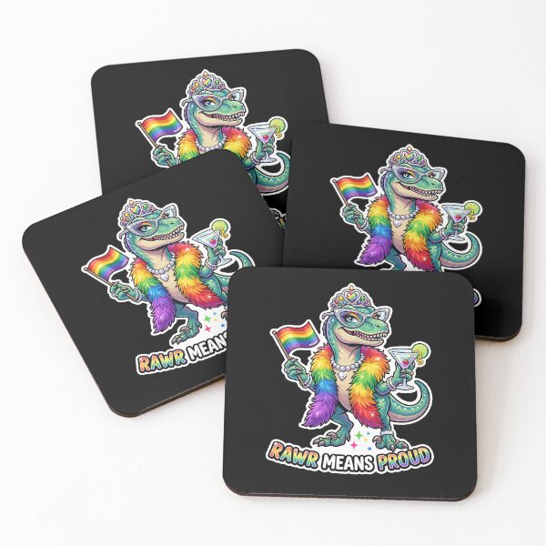 Item preview, Sassy T-Rex Rawr Means Proud Rainbow Pride Dino designed and sold by No Limits T-Shirts.