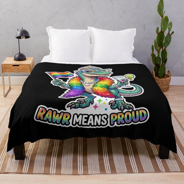 Item preview, Sassy T-Rex Rawr Means Proud Rainbow Pride Dino designed and sold by No Limits T-Shirts.