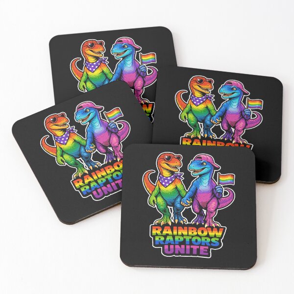 Item preview, Rainbow Raptors Unite LGBTQ Pride Dinosaur designed and sold by No Limits T-Shirts.