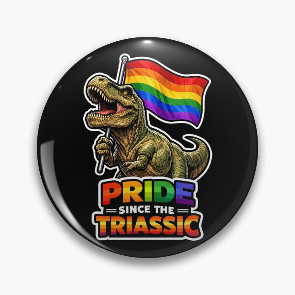 Item preview, Pride Since Triassic T-Rex Rainbow Flag Dinosaur designed and sold by No Limits T-Shirts.
