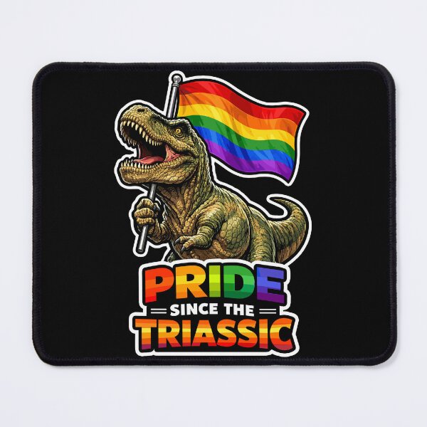 Item preview, Pride Since Triassic T-Rex Rainbow Flag Dinosaur designed and sold by No Limits T-Shirts.