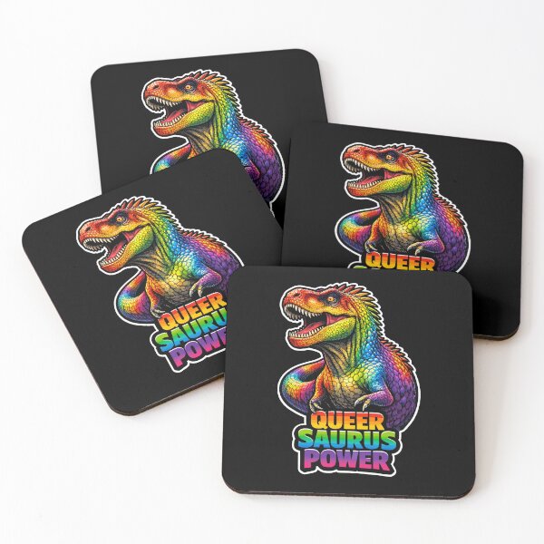 Item preview, Queersaurus Power Rainbow Dinosaur Pride LGBTQ designed and sold by No Limits T-Shirts.