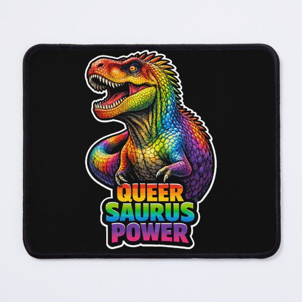 Item preview, Queersaurus Power Rainbow Dinosaur Pride LGBTQ designed and sold by No Limits T-Shirts.