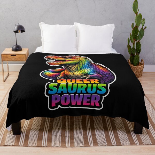 Item preview, Queersaurus Power Rainbow Dinosaur Pride LGBTQ designed and sold by No Limits T-Shirts.