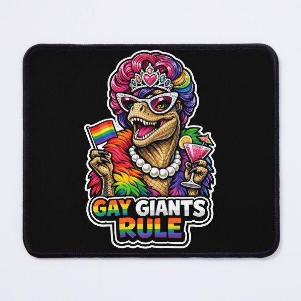 Item preview, Gay Giants Rule Rainbow Dinosaur Drag Queen Pride designed and sold by No Limits T-Shirts.