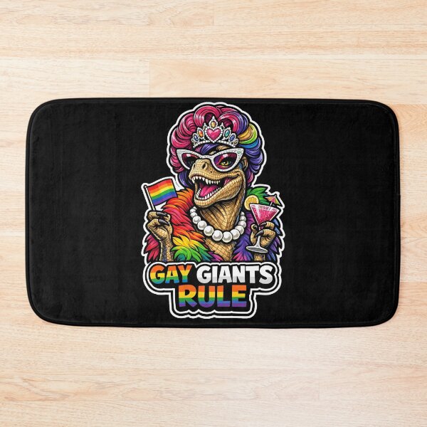 Item preview, Gay Giants Rule Rainbow Dinosaur Drag Queen Pride designed and sold by No Limits T-Shirts.