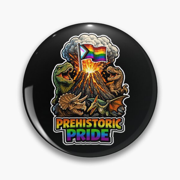 Artikelvorschau, Prähistorischer Stolz Dinosaurier LGBTQ+ Flagge entworfen und verkauft von No Limits T-Shirts.