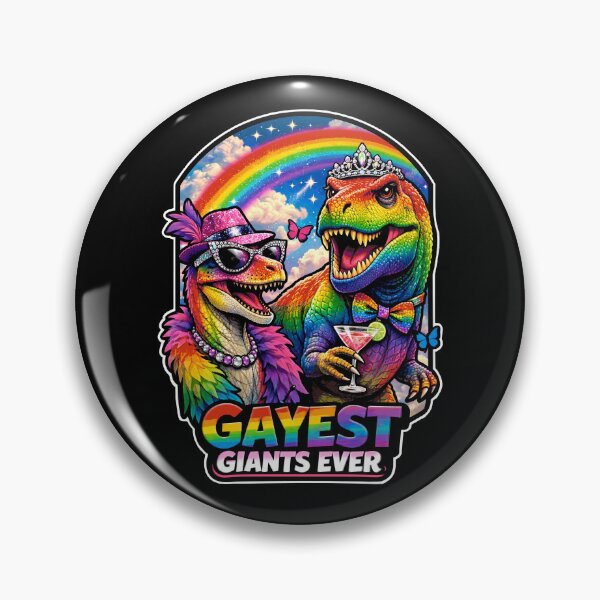 Artikelvorschau, Die schwulsten Riesen aller Zeiten – Regenbogen-Pride-Dinosaurier entworfen und verkauft von No Limits T-Shirts.