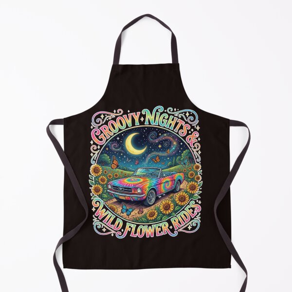 Item preview, Groovy Nights and Wildflower Rides Retro 70s Tie Dye Convertible designed and sold by PattaZone.