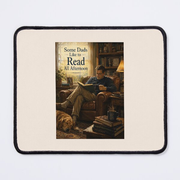 Item preview, Some Dads Like to Read All Afternoon – Cozy Reading Father’s Day Card designed and sold by Novel Works Studio.