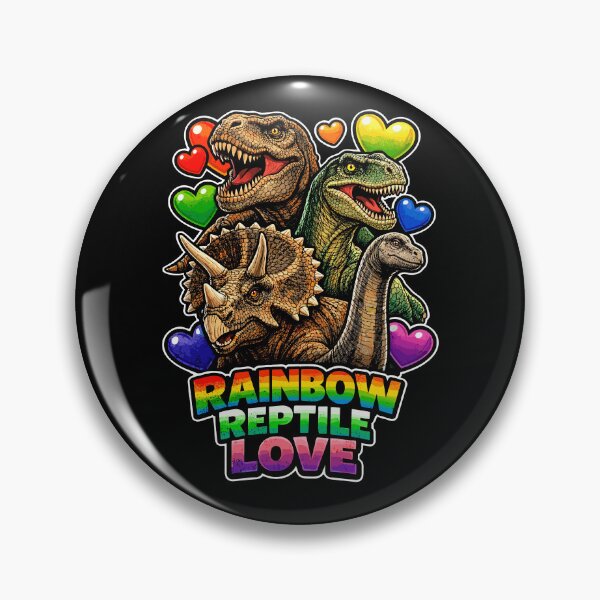 Item preview, Rainbow Reptile Love Dinosaurs T-Rex Triceratops designed and sold by No Limits T-Shirts.
