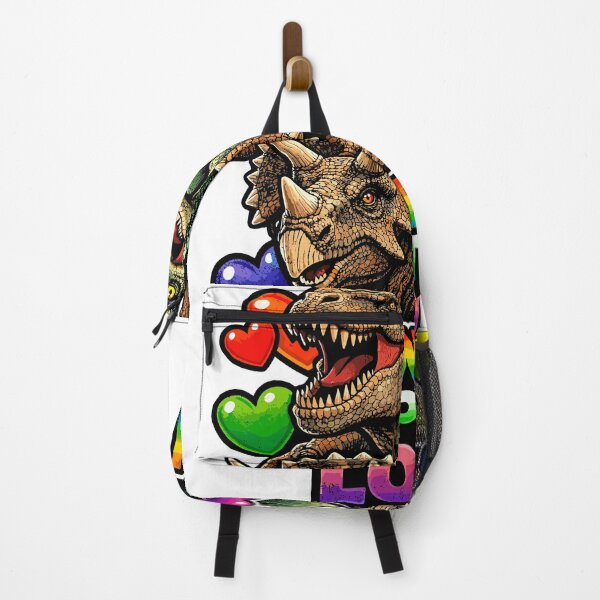 Item preview, Rainbow Reptile Love Dinosaurs T-Rex Triceratops designed and sold by No Limits T-Shirts.