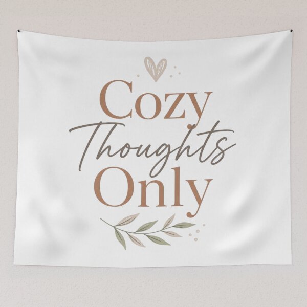 Item preview, Cozy Thoughts Only | Soft Cozy Aesthetic Quote Design designed and sold by Irene Catchmind.