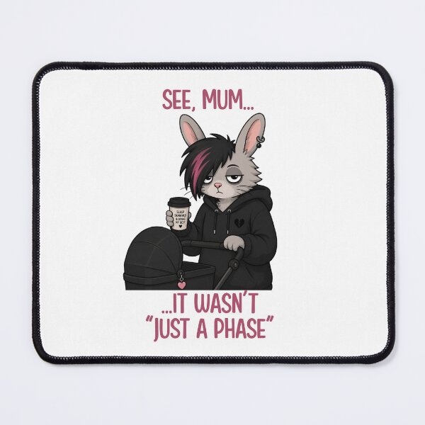 Item preview, Emo Bunny Mom designed and sold by CanSparkleArt.