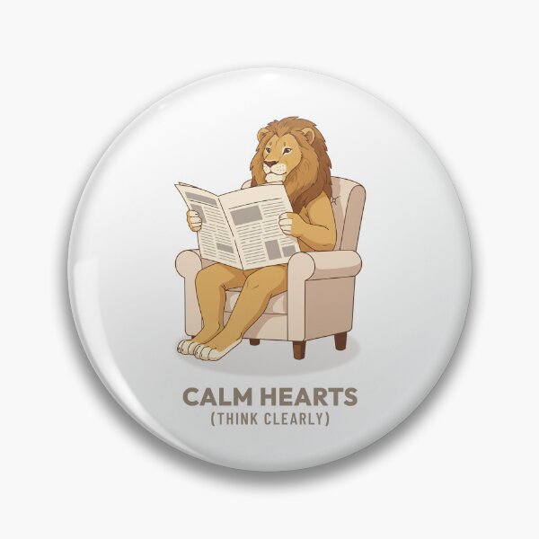 Item preview, Retro Lion Reading Newspaper Cozy Vintage Illustration designed and sold by COZY VINTAGE animal.