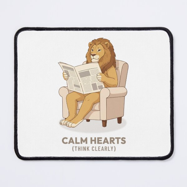 Item preview, Retro Lion Reading Newspaper Cozy Vintage Illustration designed and sold by COZY VINTAGE animal.