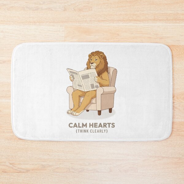 Item preview, Retro Lion Reading Newspaper Cozy Vintage Illustration designed and sold by COZY VINTAGE animal.