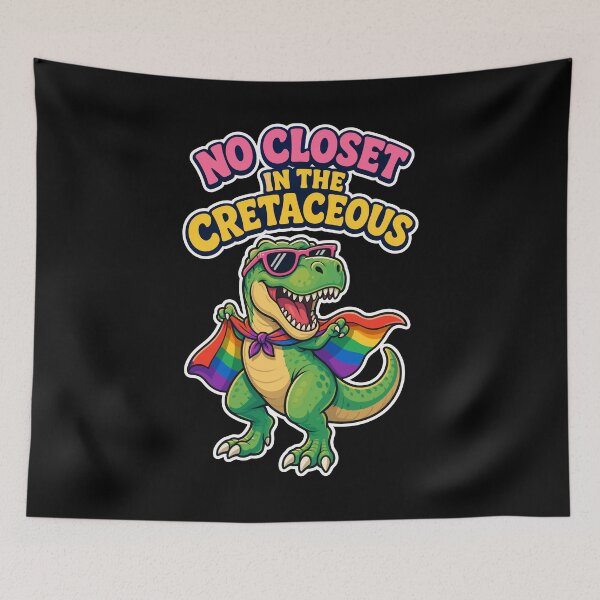 Item preview, No Closet In The Cretaceous T-Rex Pride Dinosaur designed and sold by No Limits T-Shirts.