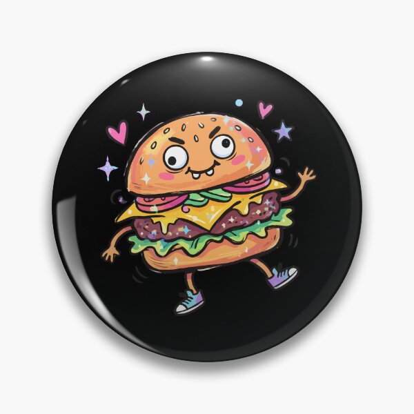 Item preview, Walking Toothy Beef Patty Character designed and sold by Emegan Print Art.