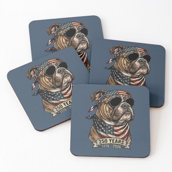 Item preview, Patriotic Bulldog 250 Years USA Flag Anniversary designed and sold by d247.