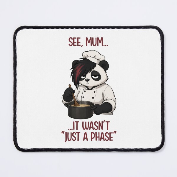 Item preview, Emo Panda Chef designed and sold by CanSparkleArt.