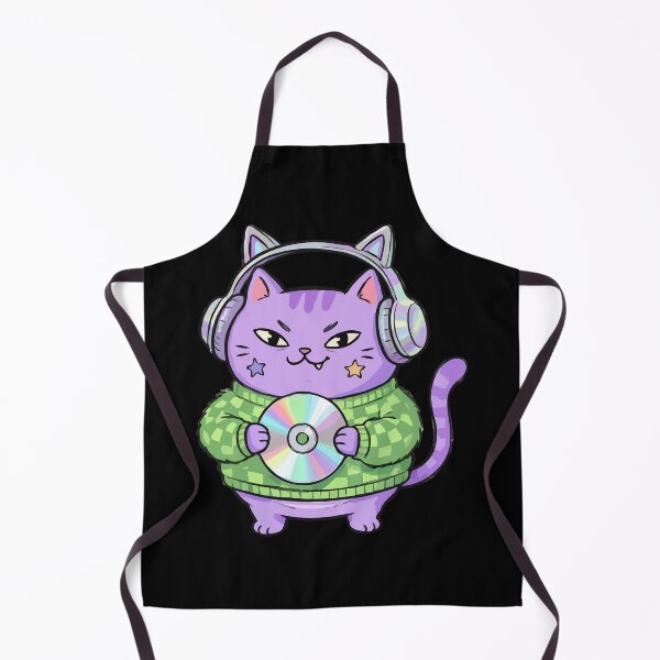 Item preview, Violet Audiophile Feline with Compact Disc designed and sold by Emegan Print Art.