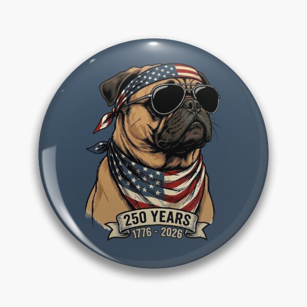 Item preview, Patriotic Pug 250 Years 1776-2026 American Flag designed and sold by d247.